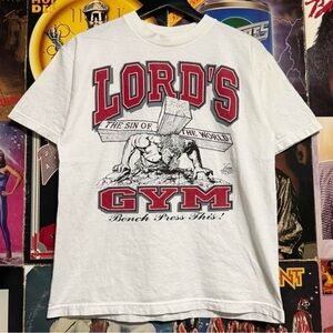VTG Living Epistles Lord's Gym White Graphic Tee, M